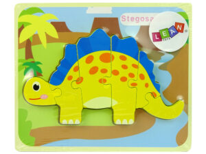 Fa puzzle dinoszaurusz Stegosaurus sárga 10341