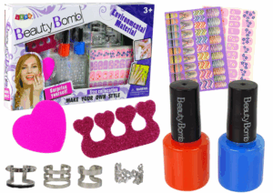 Körömfestéshez való készlet Csillogó lakkok matricák gyűrűk 12441