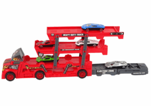 Nagy, 3 szintes teherautó pótkocsi Nehéz teherautó, kihúzható autóindító rámpával 12752