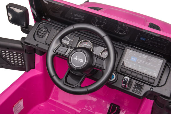 Jeep Wrangler Rubicon DK-JWR555 12V Elektromos kisautó 2.4GHz szülői távirányítóval, nyitható ajtóval, EVA kerekekkel 2 motoros 4 x 45W pink 12923 - Image 8