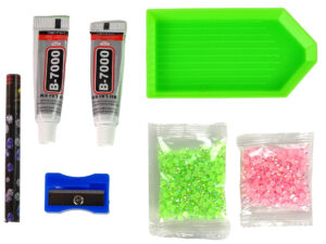 DIY Kit Diamond Rénszarvas DIY Crystals kulcstartó 3D zöld 13048