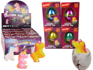 Vízben termő egyszarvú tojás 6 cm 4 szín 14909