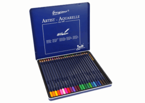 24 db akvarell ceruza készlet fém tartályban 16117