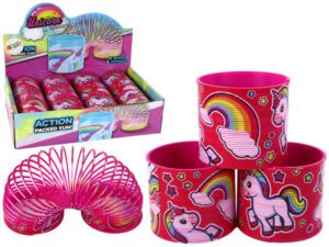 Ikonikus rózsaszín unikornis relaxációs rugó 6 cm 16639