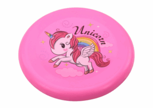 egyszarvú motívummal díszített rózsaszín repülő frizbi korong 20cm 17516