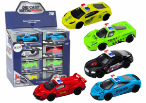 Játékautó Police rugó 1:43 Fém hajtás Gumi kerekek 18797