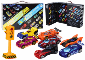 Rugókészlet sportkocsik bőröndjében. Útjelző jelzés. 50 darabos készlet. 18934