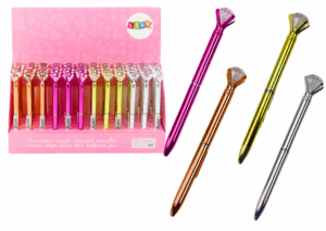 Gyémánt golyóstoll fényes kék utántöltővel, 0,7 mm-es keverék 19637