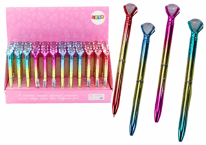 Gyémánt golyóstoll fényes arany színű kék ​​utántöltő 0,7 mm-es keverék 19642