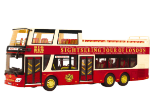 Emeletes turistabusz 1:42 Metal Lights Red 20340