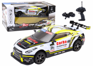 RC Sports Car 1:16 Drift cserélhető kerekek fehér és sárga 20958