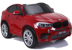 BMW X6 M, 2 személyes 12V Elektromos kisautó 2db (120W) motorral 2.4GHz szülői távirányítóval, nyitható ajtóval, EVA kerekekkel lakkozott bordó 2844