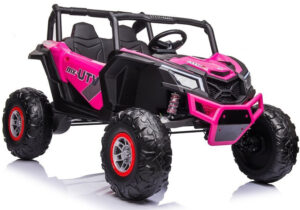 24V Buggy UTV-MX 4 motoros 4x60W Elektromos kisautó 2.4GHz szülői távirányítóval, nyitható ajtóval, EVA kerekekkel Pink színű 7767