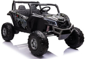 24V Buggy UTV-MX 4 motoros 4x60W Elektromos kisautó 2.4GHz szülői távirányítóval, nyitható ajtóval, EVA kerekekkel Lakkozott Terep színű 7768