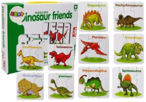 Oktatási puzzle angol dinoszauruszok 7812