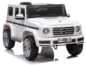Mercedes G-Class 12V Elektromos kisautó fehér 2.4GHz szülői távirányítóval, nyitható ajtóval, EVA kerekekkel 7912