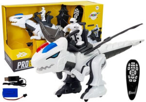 Dinosaur Tyrannosaurus Robot interaktív távirányító K18 fehér 8451