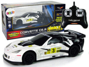 Sportkocsi R/C 1:24 Corvette C6.R fehér 2.4 G 9736