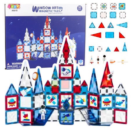 Magnetic Space Windows Construction Blocks 90 pcs. - 25280